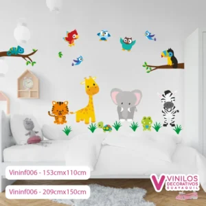 Vinil infantil safari con Pajaritos