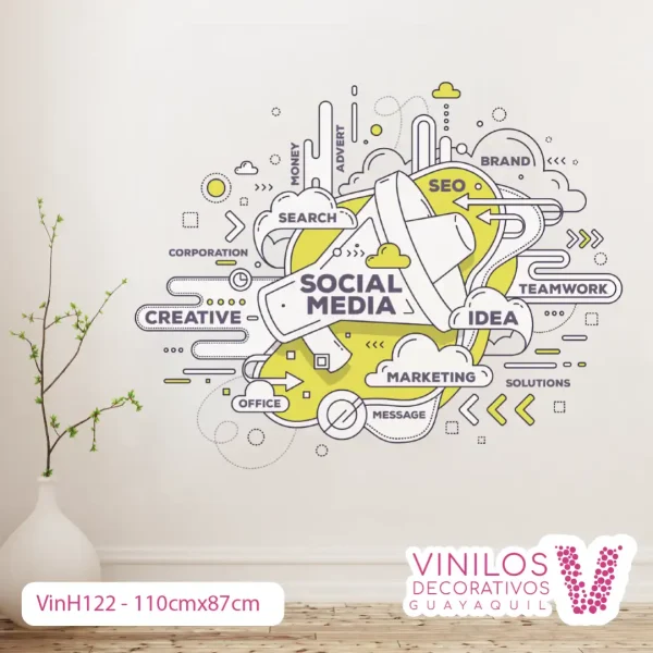 Vinil Decorativo Social Media Marketing