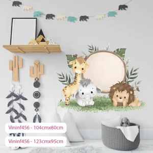 Vinil Decorativo Infantil De Safari Para Niños Pequeños