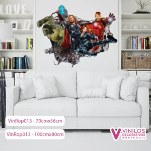 Vinilos Decorativos Rompe Pared De Los Vengadores