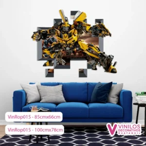 Vinilos Decorativos Rompe Pared De Bumblebee