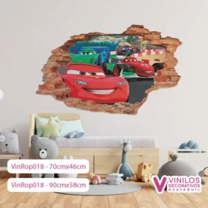 Vinilos Decorativos Rompe Pared De Cars