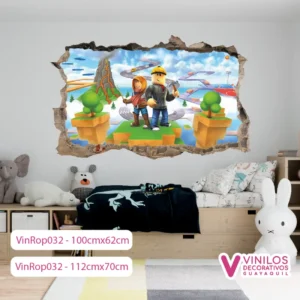 Vinilos Decorativos Rompe Pared De Lego