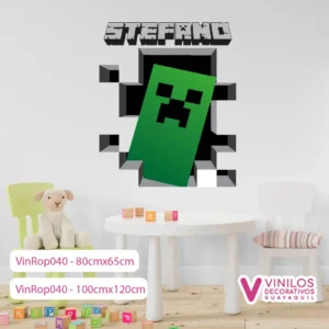 Vinilos Decorativos Rompe Pared De Creeper