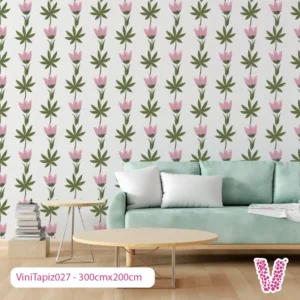 Vinilo Decorativo Papel Tapiz De Flores