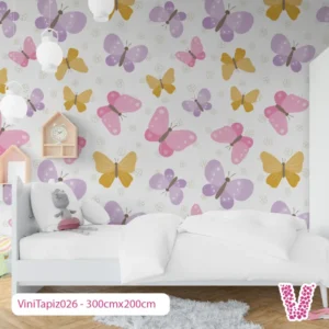 Vinilo Decorativo Papel Tapiz De Mariposa