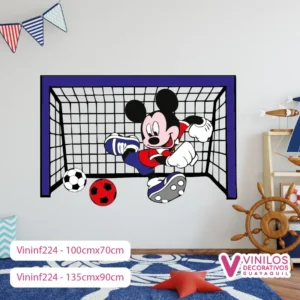 Vinil Decorativo Infantil Mickey mouse y cancha de futbol