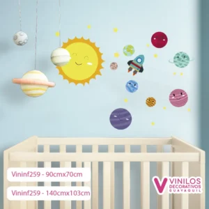 Vinilos Decorativos Infantiles Del Sistema Solar