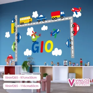 Vinilos Decorativos Infantiles De Autos Con Nombre