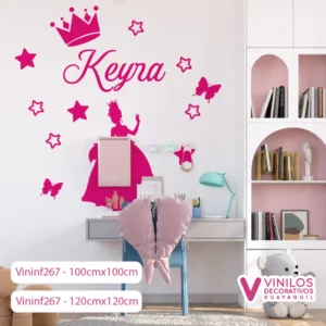 Vinilos Decorativos Infantiles De Princesa Con Estrellas