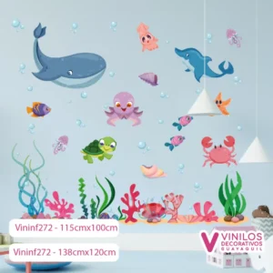 Vinilos Decorativos Infantiles De Animales Acuáticos