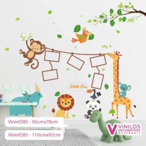 Vinilos Decorativos Infantiles Safari Con Cuadros