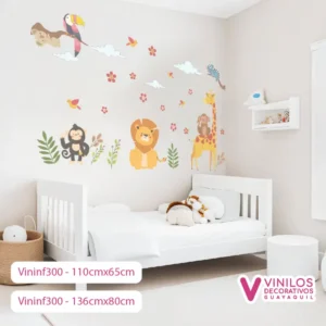 Vinilos Decorativos Infantiles Safari Con Nubes