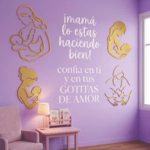 Vinilo Decorativo Frases para Mamá "Gotitas de Amor"